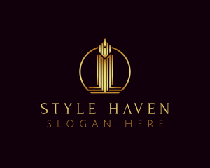 Hostel - Luxury City Tower logo design