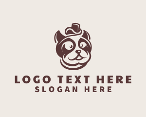 Pet Shop - Top Hat French Bulldog logo design
