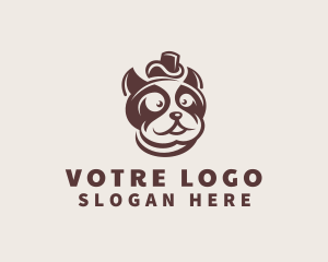 Top Hat French Bulldog Logo