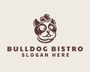 Top Hat French Bulldog logo design