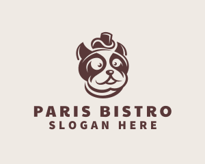 Top Hat French Bulldog logo design