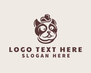 Doggo - Top Hat French Bulldog logo design