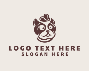 Top Hat French Bulldog Logo