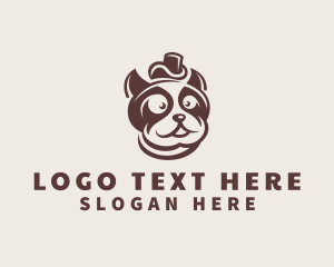 Top Hat French Bulldog Logo