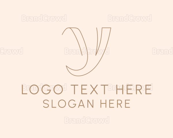Elegant Cursive Letter Y Logo