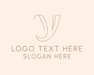 Monoline - Elegant Cursive Letter Y logo design