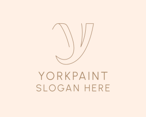 Elegant Cursive Letter Y logo design