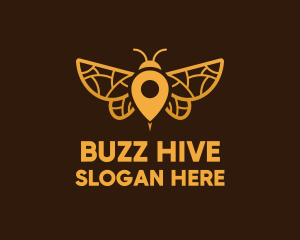 Gold Insect Locator logo design