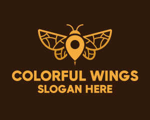 Gold Insect Locator logo design