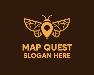 Gold Insect Locator logo design