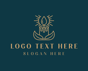 Leaf - Scented Decor Candle logo design