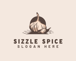 Garlic Spices Ingredient logo design