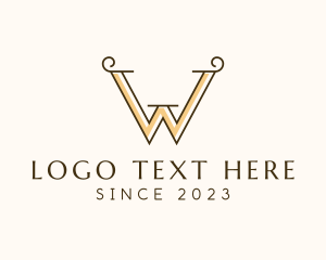 Letter W - Minimalist Company Letter W logo design