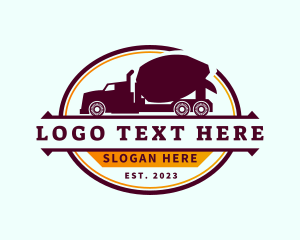 Concrete - Construction Concrete Truck logo design