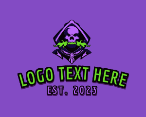 Witch - Hunter Ghost Skull Gaming logo design