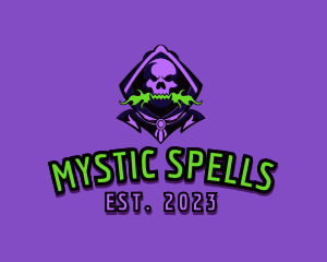 Witchcraft - Hunter Ghost Skull Gaming logo design