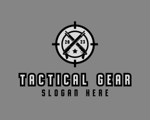 Tactical - Firearm Gun Crosshair logo design