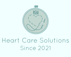 Royal Heart Embroidery  logo design