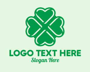 Park - Green Heart Shamrock logo design