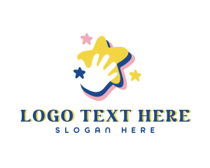 Children - Creative Star Hand logo design