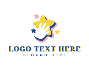 Kindergarten - Creative Star Hand logo design