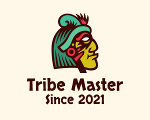 Colorful Mayan Face logo design