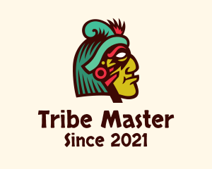 Chieftain - Colorful Mayan Face logo design