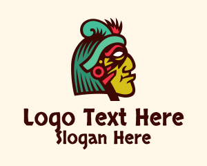 Colorful Mayan Face Logo