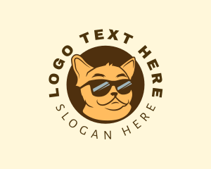 Cute - Puppy Dog Sunglasses logo design