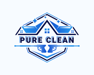 Cleaning Pressure Wash Caretaker logo design