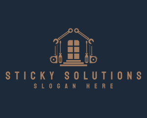 Home Renovation Construction Tools logo design