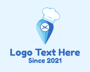 Locator - Pastry Chef Location Pin logo design