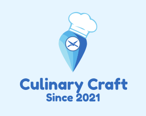 Cooking Class - Pastry Chef Location Pin logo design