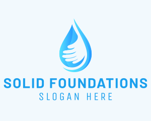 Liquid - Hand Aqua Droplet logo design