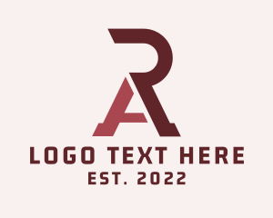 Original - R & A Monogram logo design