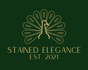 Elegant Peacock Bird logo design