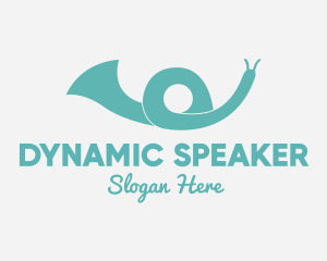 Speaker - Musical Trumpet Snail logo design