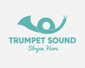 Trumpet - Musical Trumpet Snail logo design