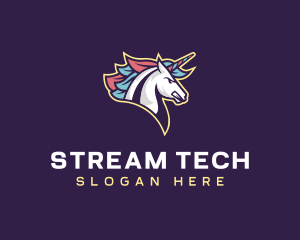 Streamer - Unicorn Gaming Streamer logo design