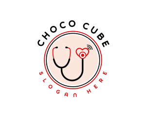Medical Heart Stethoscope Logo