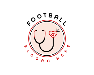 Heart - Medical Heart Stethoscope logo design