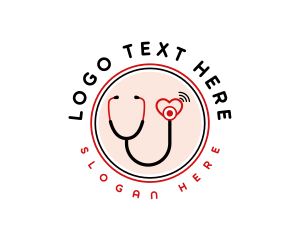 Medical Heart Stethoscope Logo