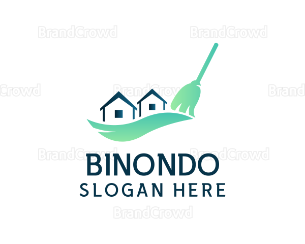 House Broom Cleaning Logo