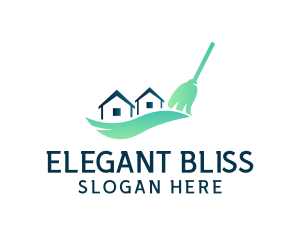 House Broom Cleaning Logo