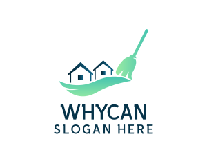 Sanitary - House Broom Cleaning logo design
