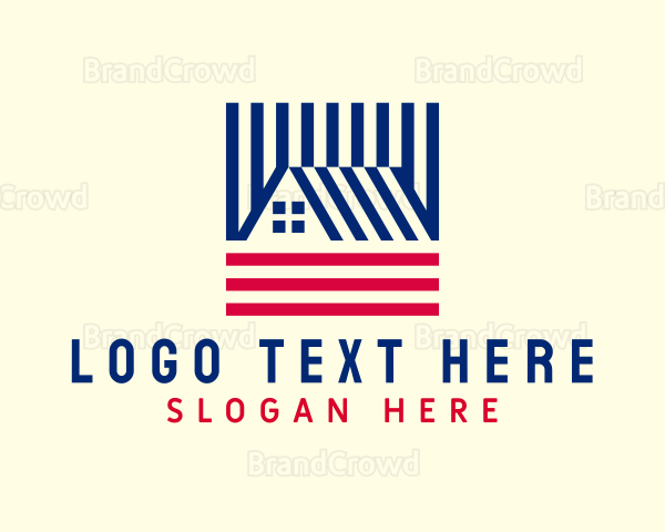 Patriotic Residential House Logo