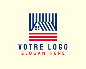 Patriotic Residential House Logo