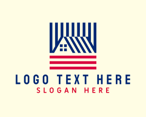 Patriotic Residential House Logo