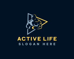 Physical Exercise Man logo design