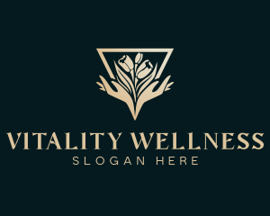 Beauty Wellness Floral logo design